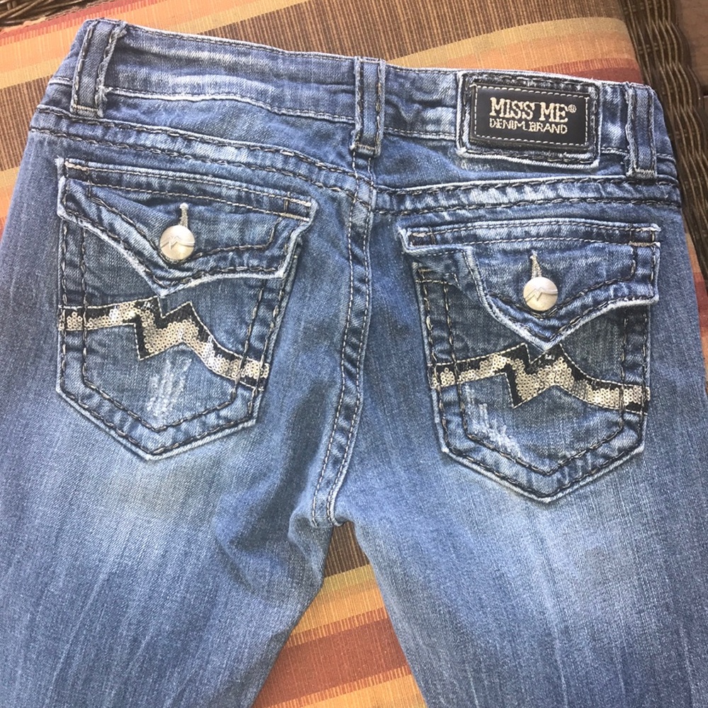 Miss Me JE1044TL Straight Embellished Jeans